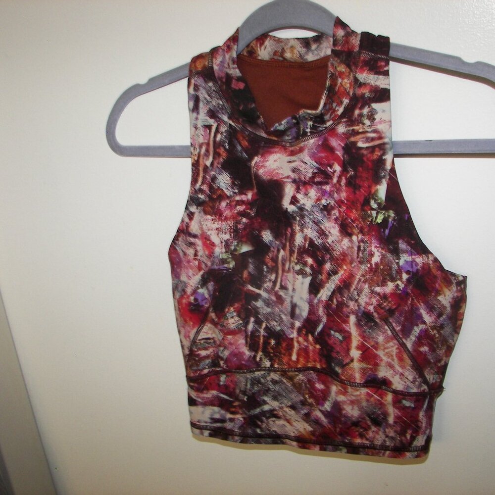 Lululemon women's multicolored cropped Exercise Racerback top
